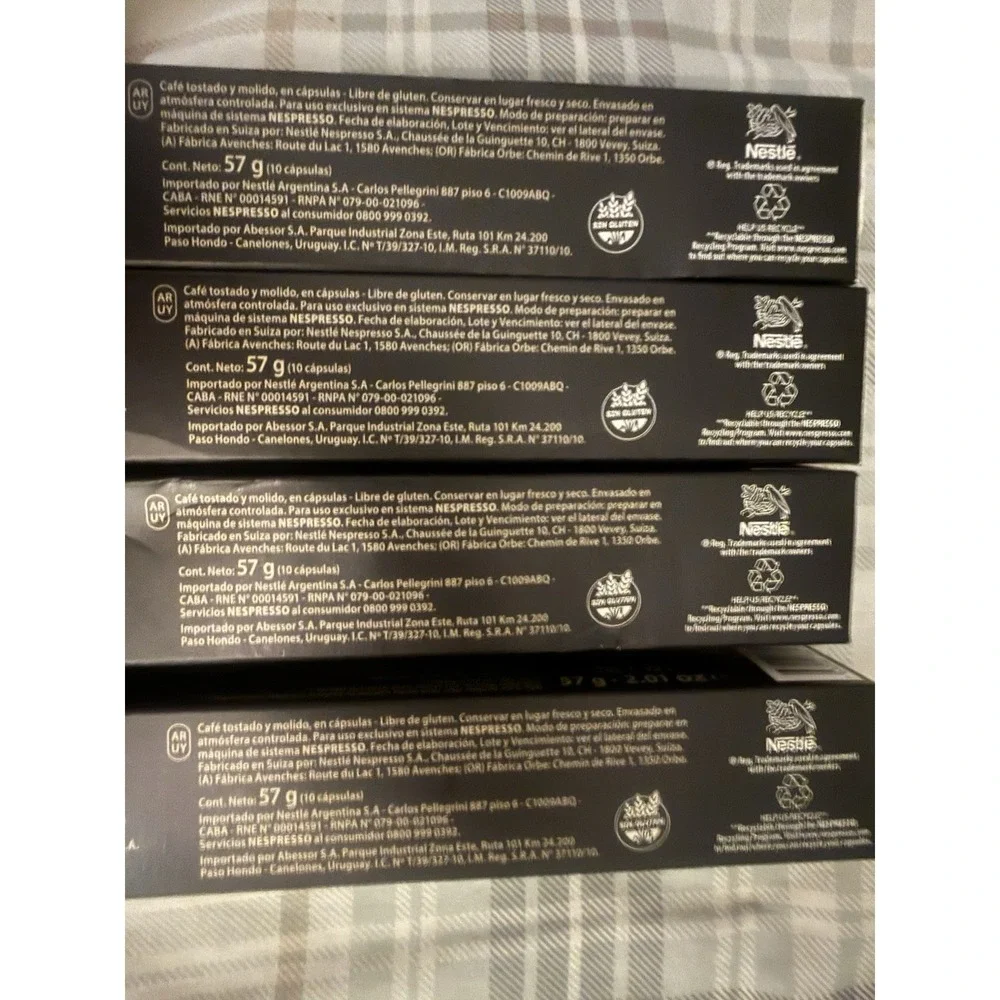 Nespresso 40 Ct Italiana Ristretto OriginalLine Coffee Pods 4 Packs of 10 NEW